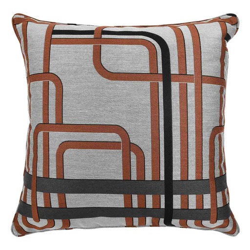 Luxurious cushion square Carrè in multicolor/pattern fabric