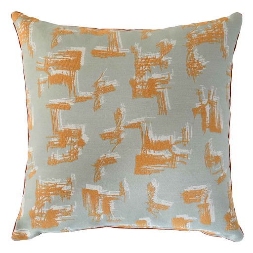 Luxurious cushion square Carrè in multicolor/pattern fabric