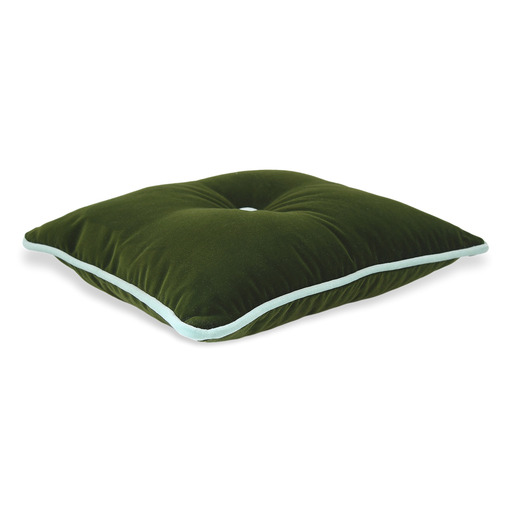 Luxurious cushion square Carrè in solid color velvet