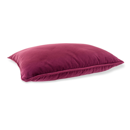 Luxurious cushion rectangular Longue in solid color velvet