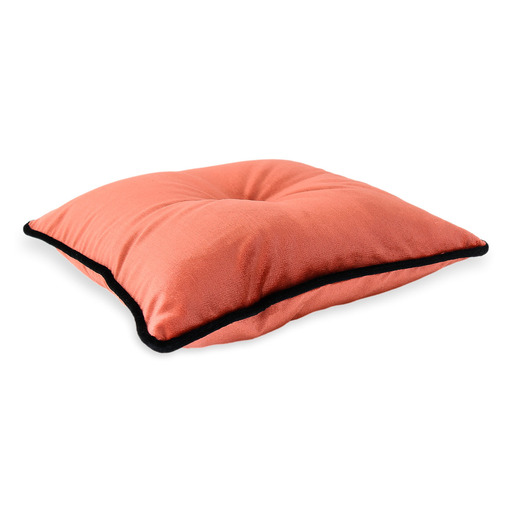 Luxurious cushion square Carrè in solid color velvet