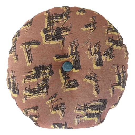 Luxurious cushion round Rotondo in multicolor/pattern fabric