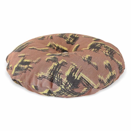 Luxurious cushion round Rotondo in multicolor/pattern fabric