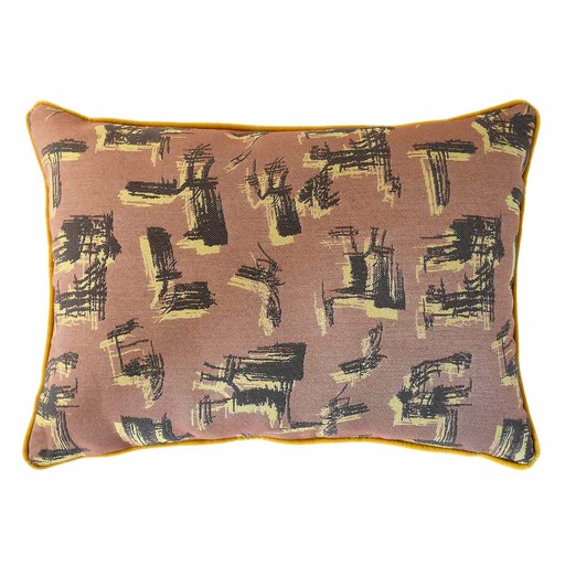 Luxurious cushion rectangular Longue in multicolor/pattern fabric