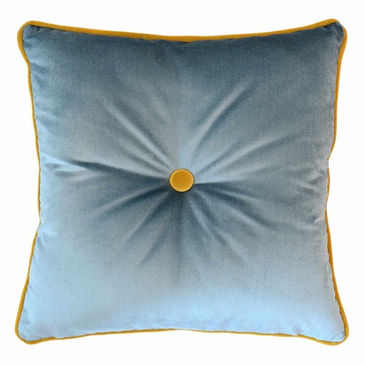 Luxurious cushion square Carrè in solid color velvet