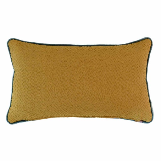 Luxurious cushion rectangular Bandè in multicolor/pattern fabric