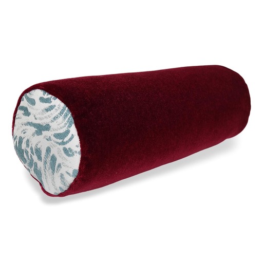 Luxurious cushion roll Rullo in solid color velvet