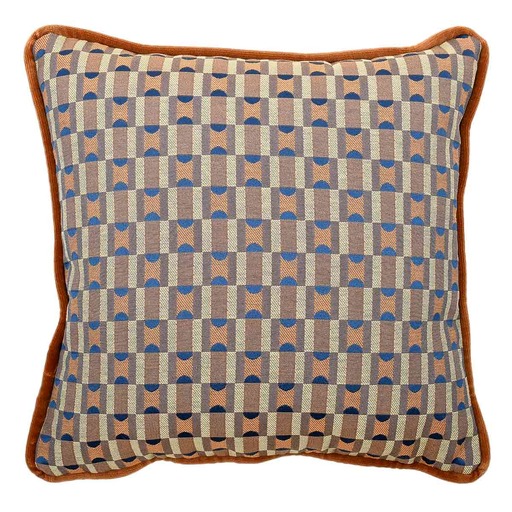 Luxurious cushion square Carrè in geometric fabric
