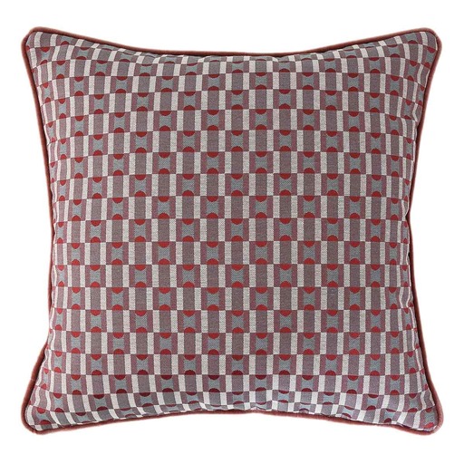 Luxurious cushion square Carrè in geometric fabric