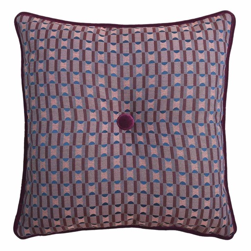 Luxurious cushion square Carrè in geometric fabric