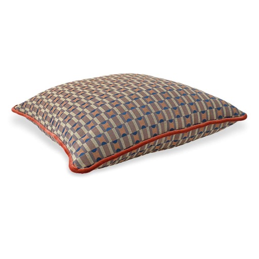 Luxurious cushion square Carrè in geometric fabric
