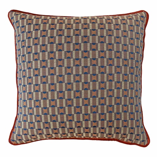 Luxurious cushion square Carrè in geometric fabric