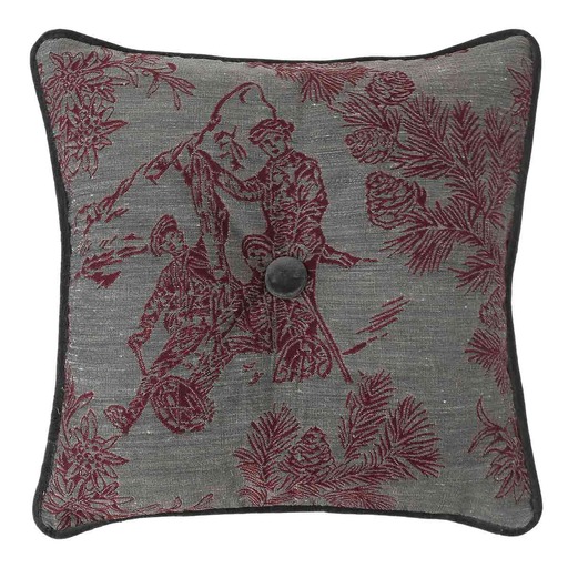 Luxurious cushion square Carrè in multicolor/pattern fabric