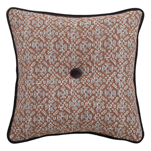 Luxurious cushion square Carrè in geometric fabric