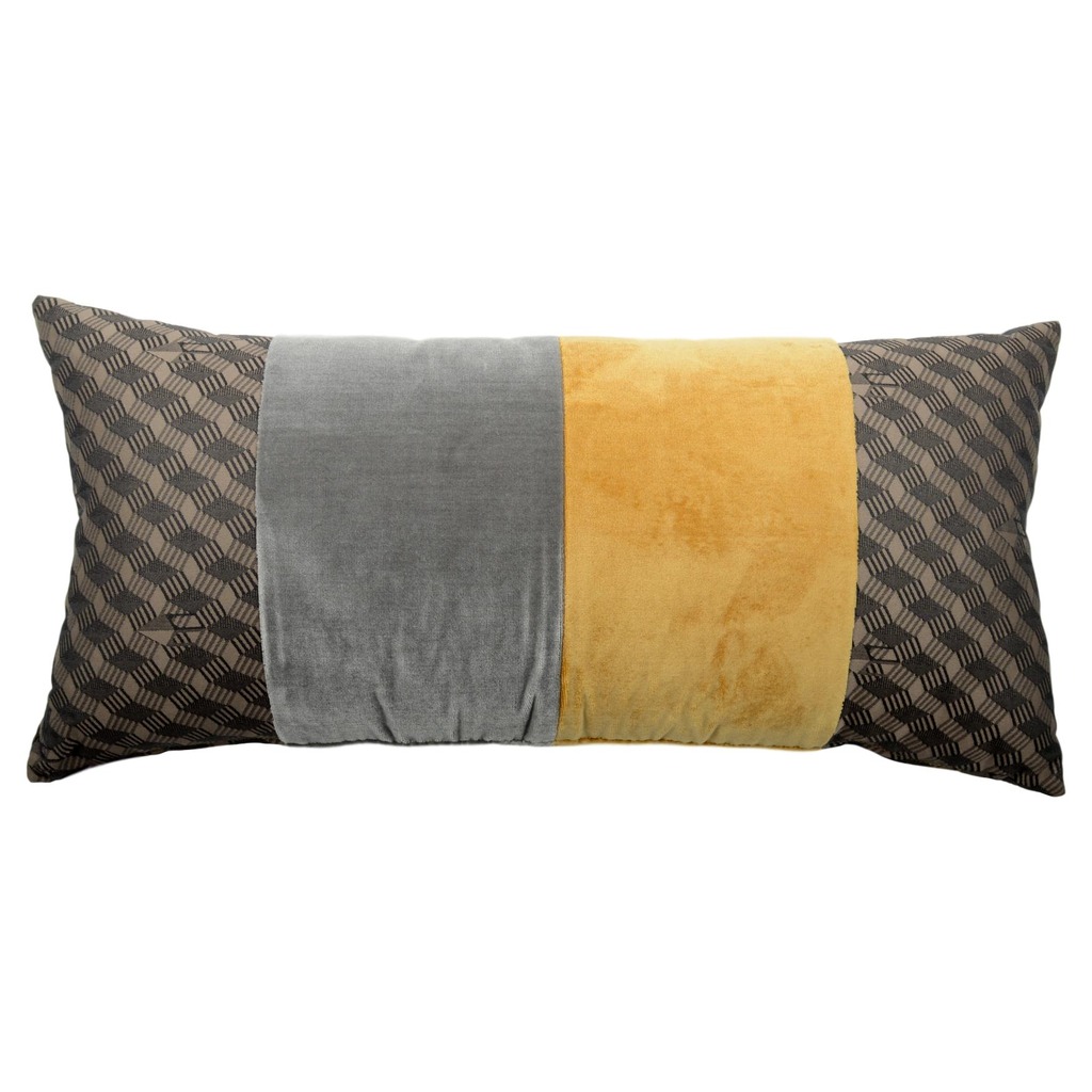 Luxurious cushion rectangular Degradè in multicolor/pattern fabric