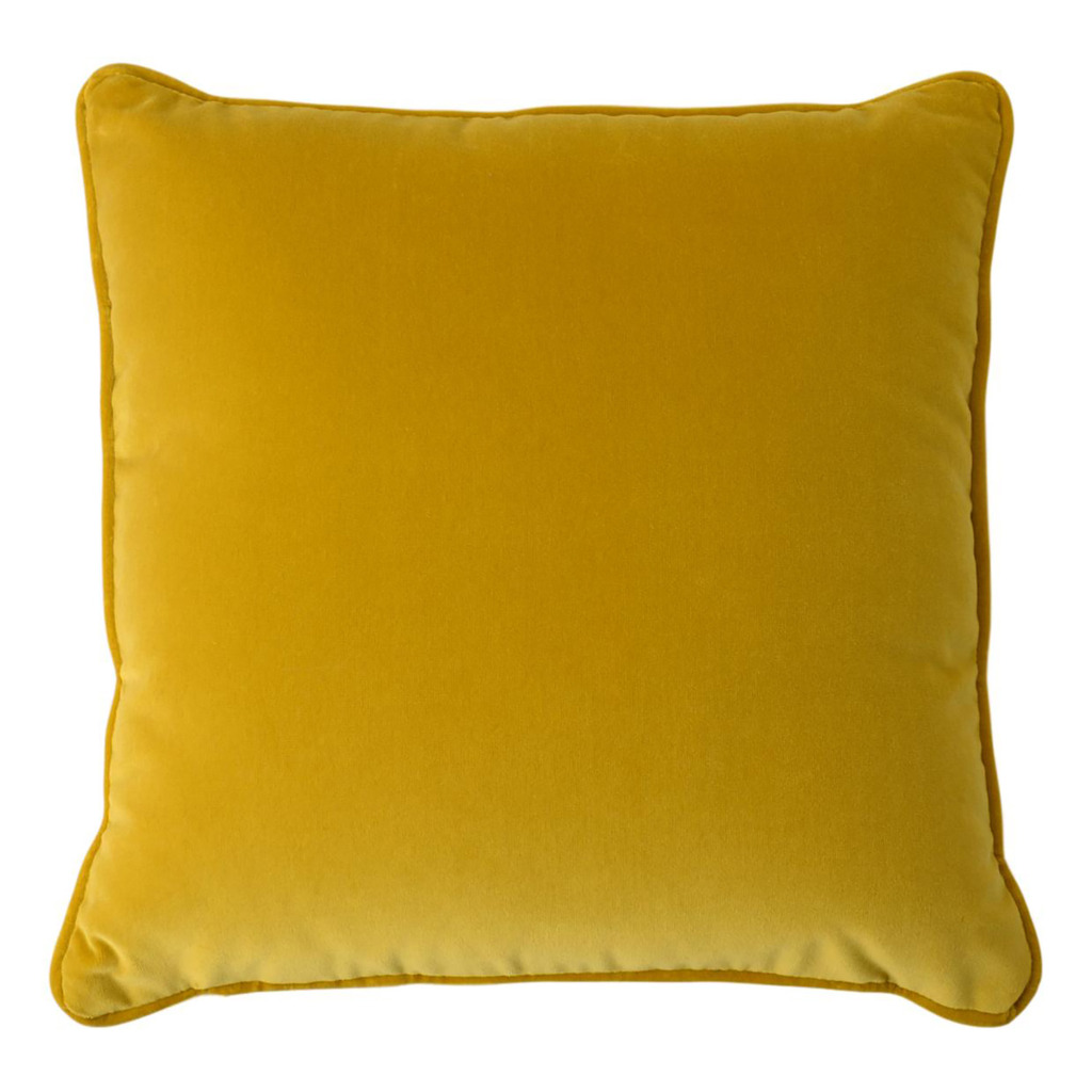 Luxurious cushion square Carrè in solid color velvet