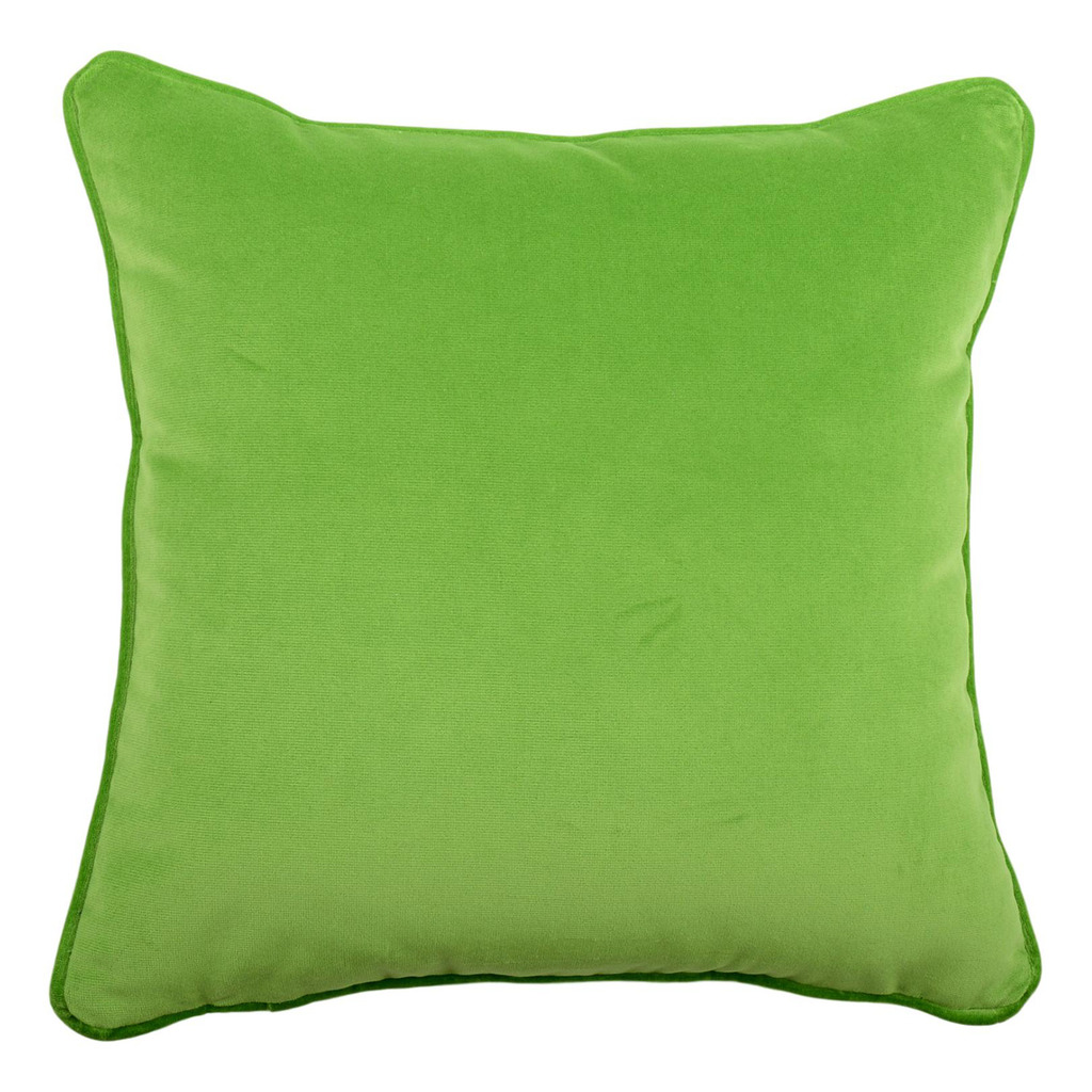 Luxurious cushion square Carrè in solid color velvet