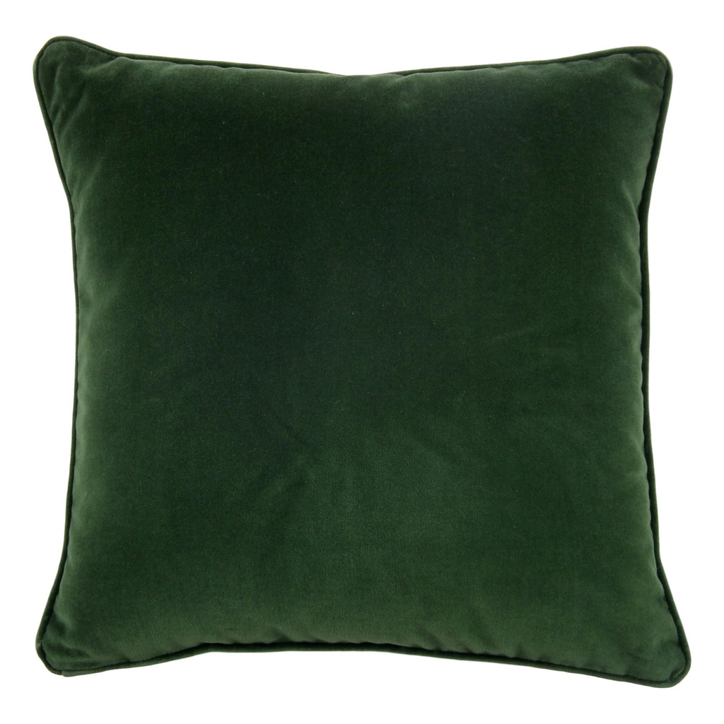 Luxurious cushion square Carrè in solid color velvet