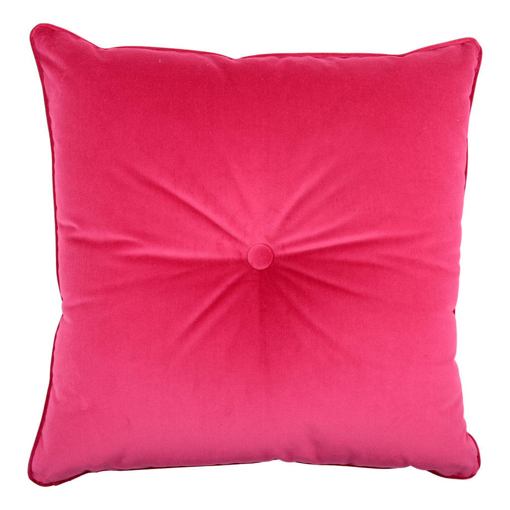 Luxurious cushion square Carrè in solid color velvet