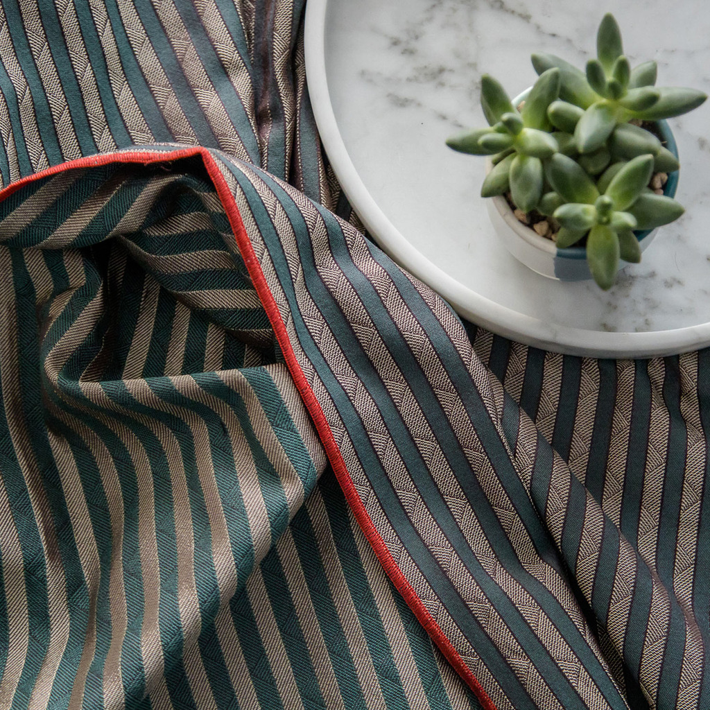 Plaid in designer fabric