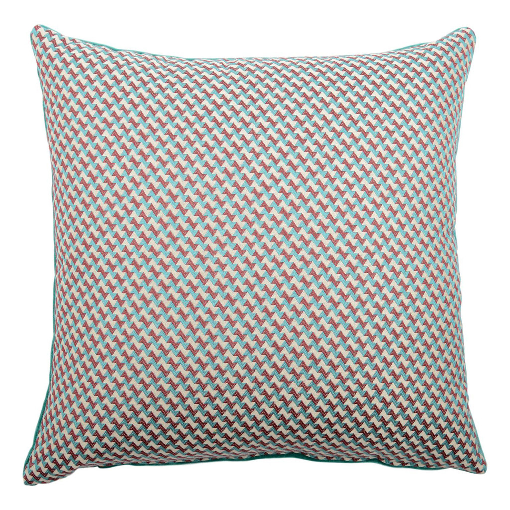 Luxurious cushion square Carrè in multicolor/pattern fabric