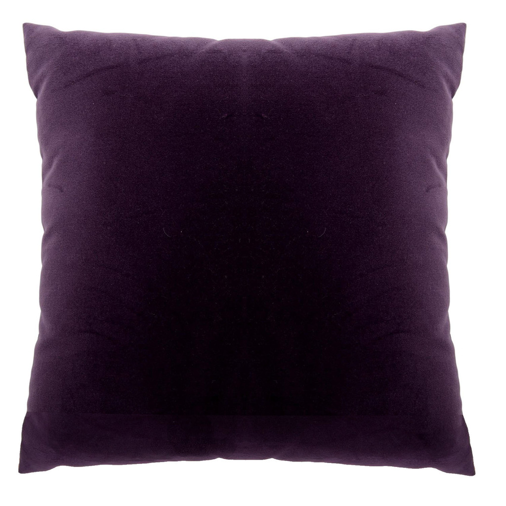 Luxurious cushion square Carrè in solid color velvet