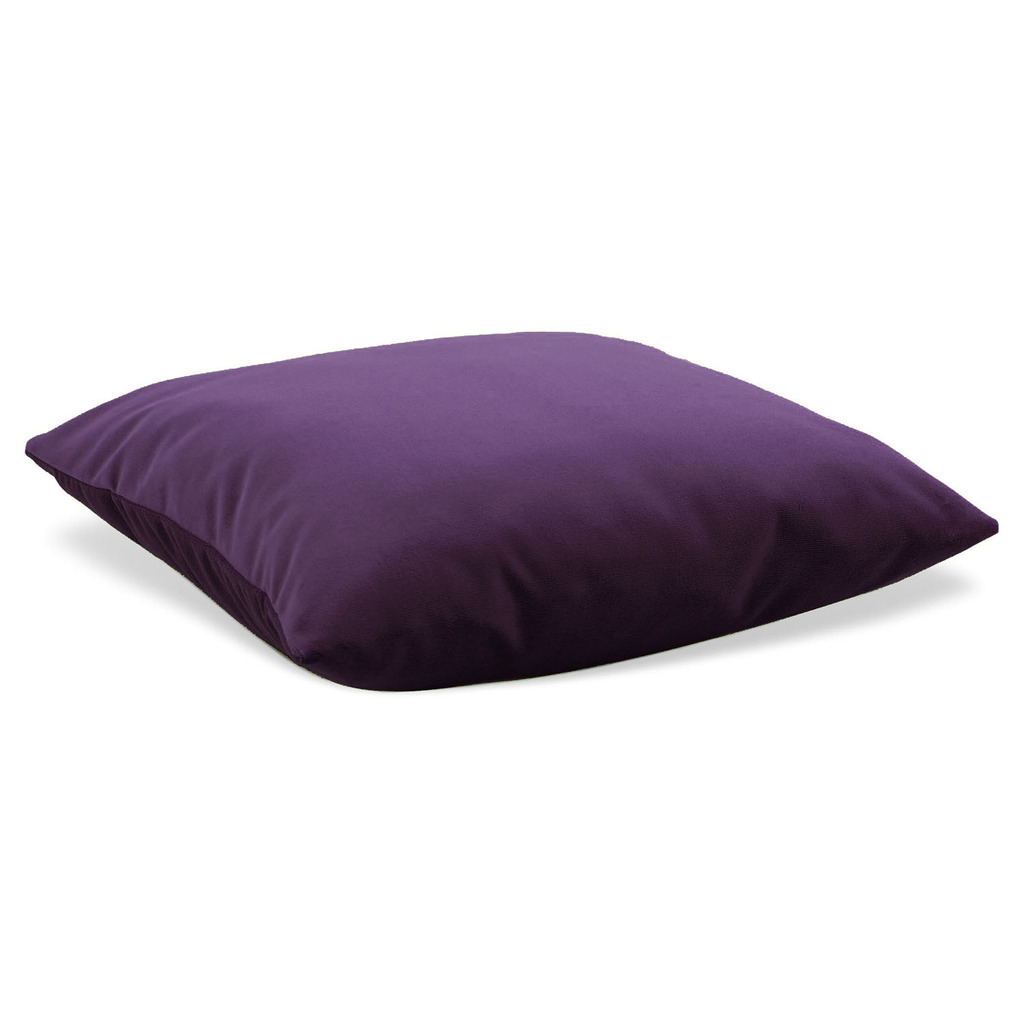 Luxurious cushion square Carrè in solid color velvet