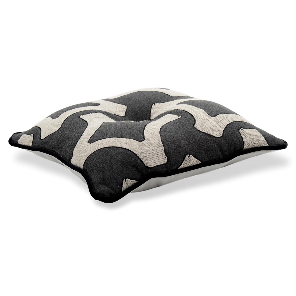 Luxurious cushion square Carrè in multicolor/pattern fabric