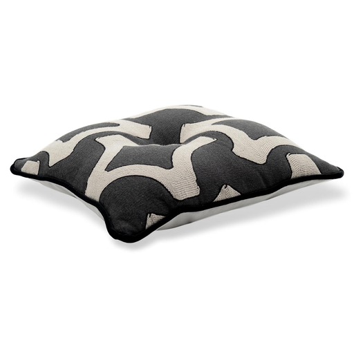 Luxurious cushion square Carrè in multicolor/pattern fabric