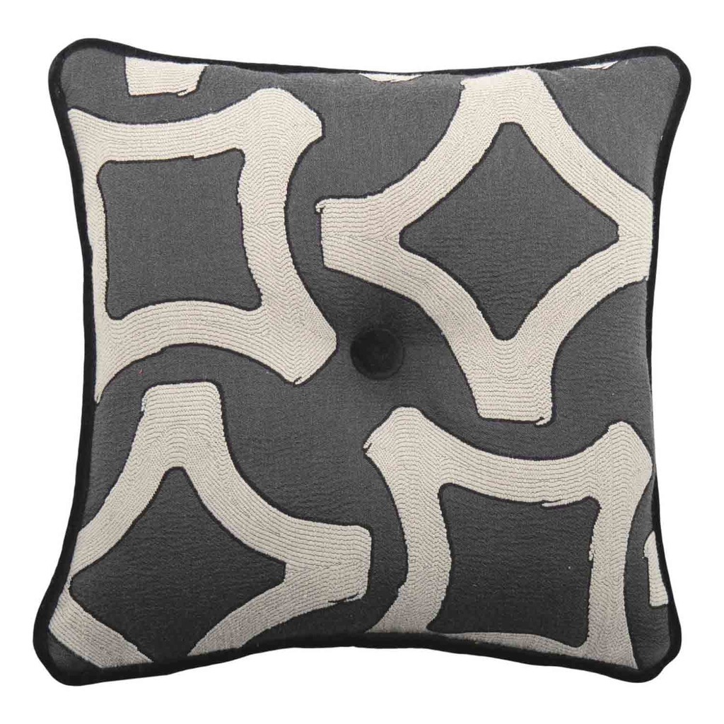 Luxurious cushion square Carrè in multicolor/pattern fabric