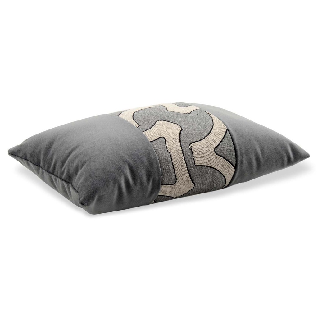 Luxurious cushion rectangular Degradè in multicolor/pattern fabric