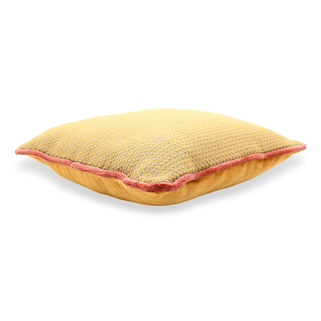 Luxurious cushion rectangular Longue in false unit fabric