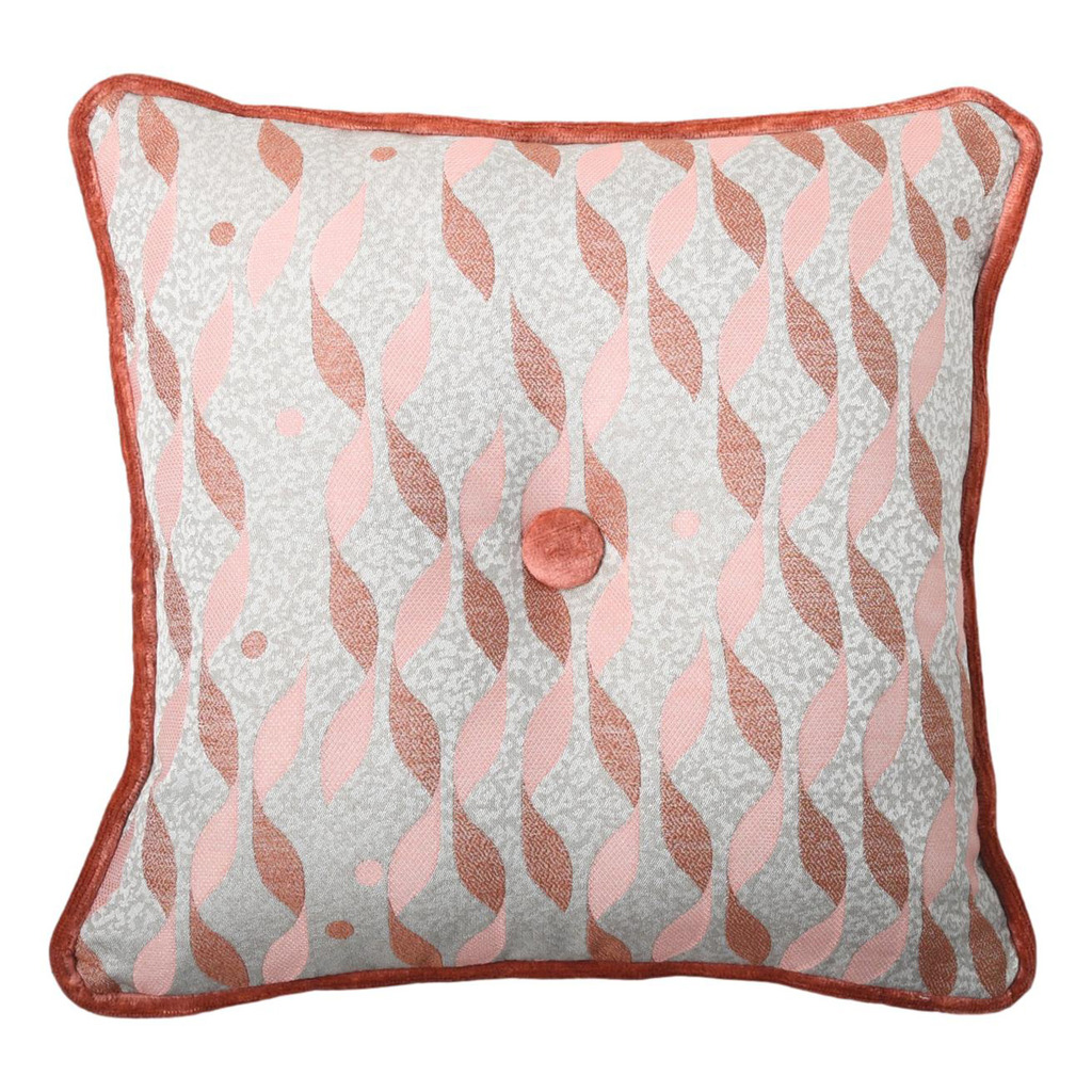 Luxurious cushion square Carrè in multicolor/pattern fabric