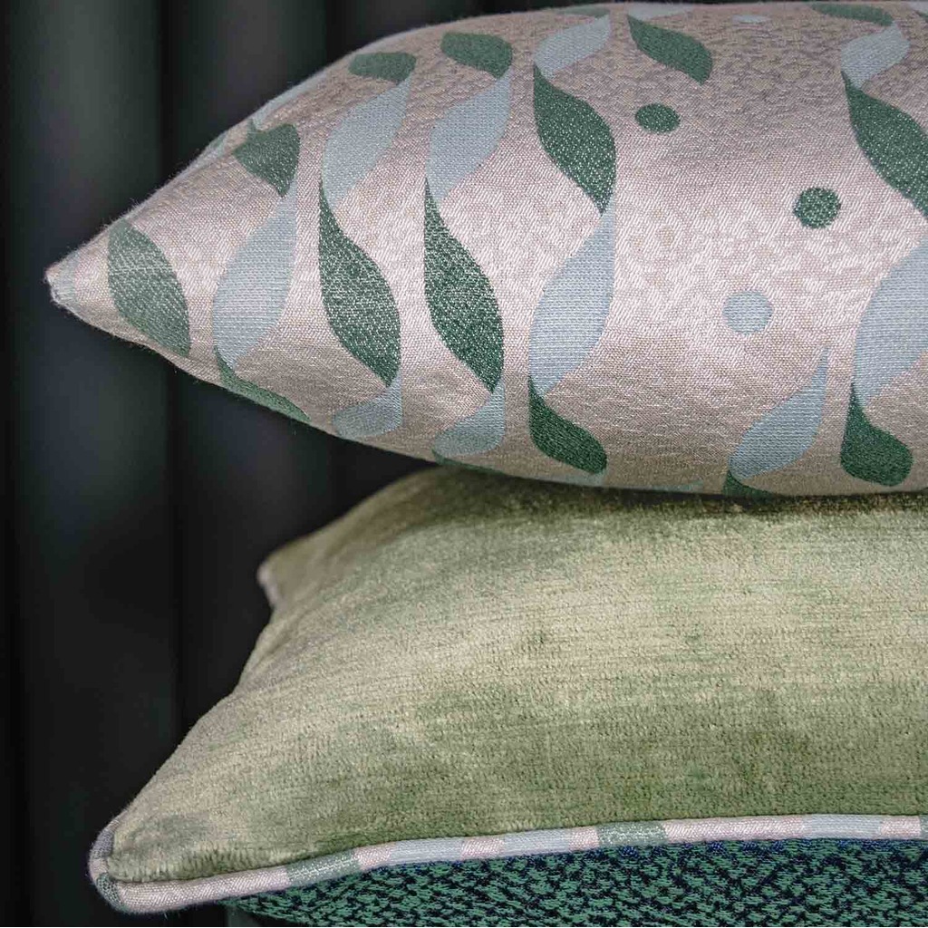 Luxurious cushion square Carrè in multicolor/pattern fabric