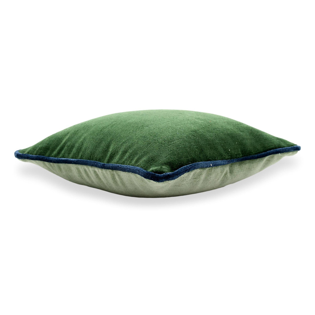 Luxurious cushion square Carrè in solid color velvet