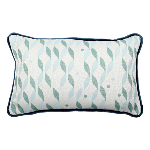 Luxurious cushion rectangular Longue in multicolor/pattern fabric