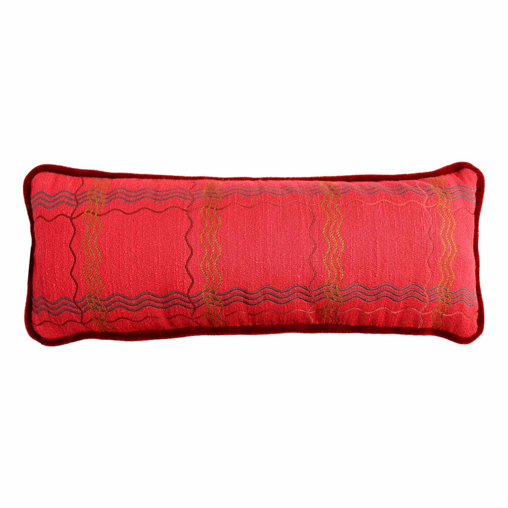 Luxurious cushion rectangular Longue in geometric fabric