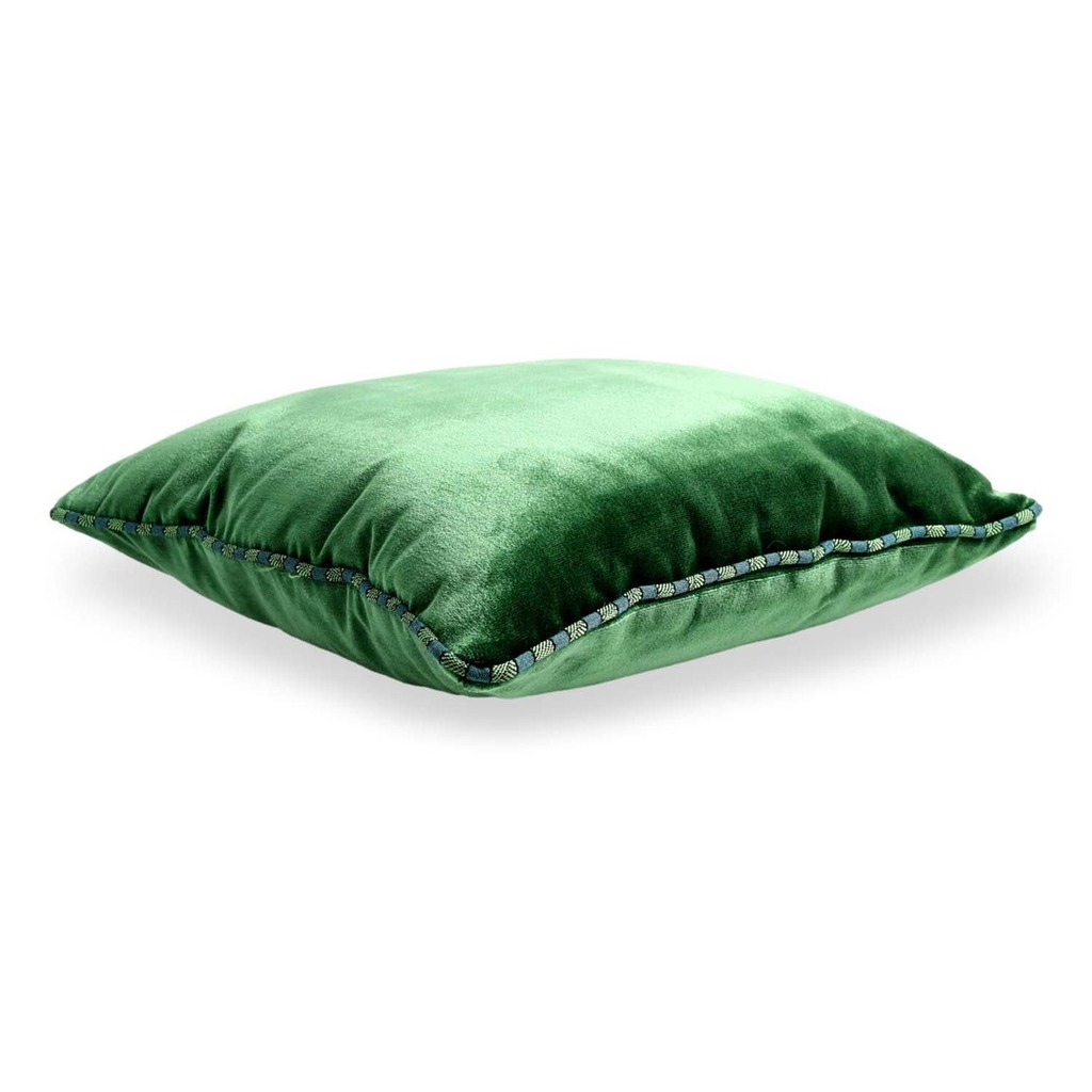 Luxurious cushion square Carrè in solid color velvet