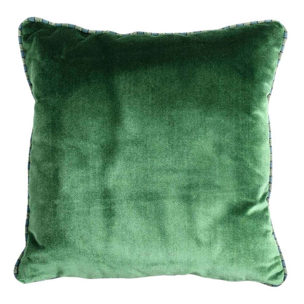 Luxurious cushion square Carrè in solid color velvet