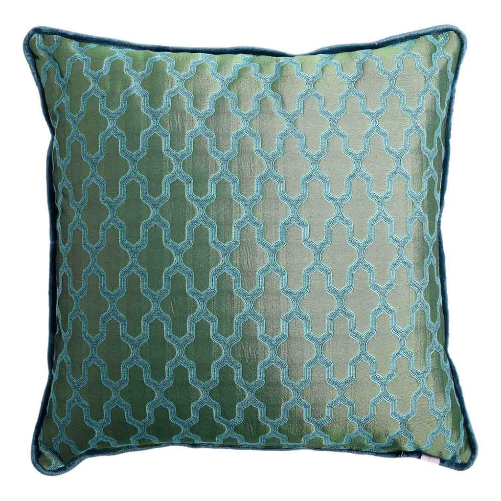 Luxurious cushion square Carrè in multicolor/pattern fabric
