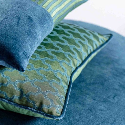 Luxurious cushion square Carrè in multicolor/pattern fabric