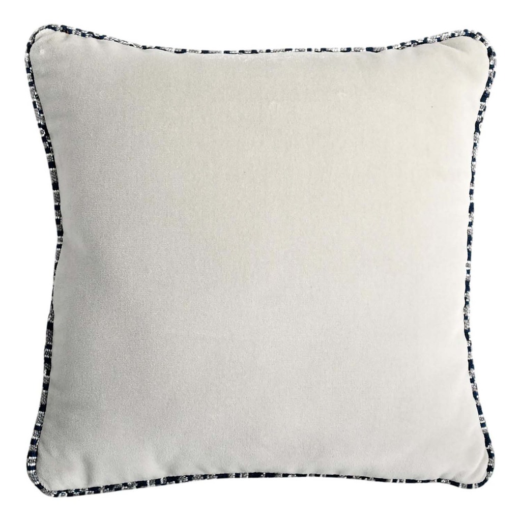 Luxurious cushion square Carrè in solid color velvet