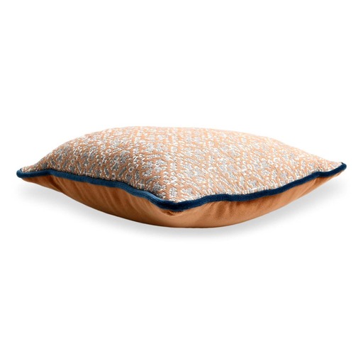 Luxurious cushion square Carrè in geometric fabric