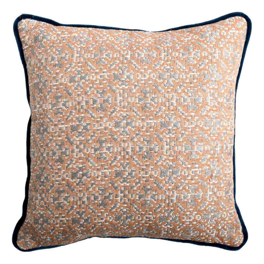 Luxurious cushion square Carrè in geometric fabric