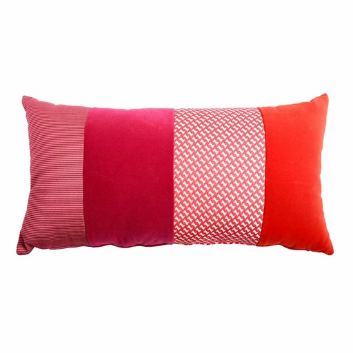 Luxurious cushion rectangular Degradè in multicolor/pattern velvet