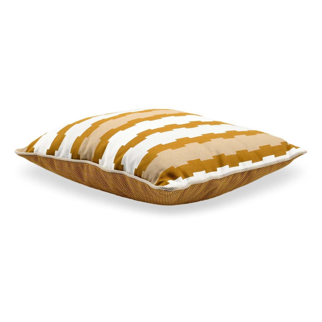 Luxurious cushion square Carrè in multicolor/pattern fabric