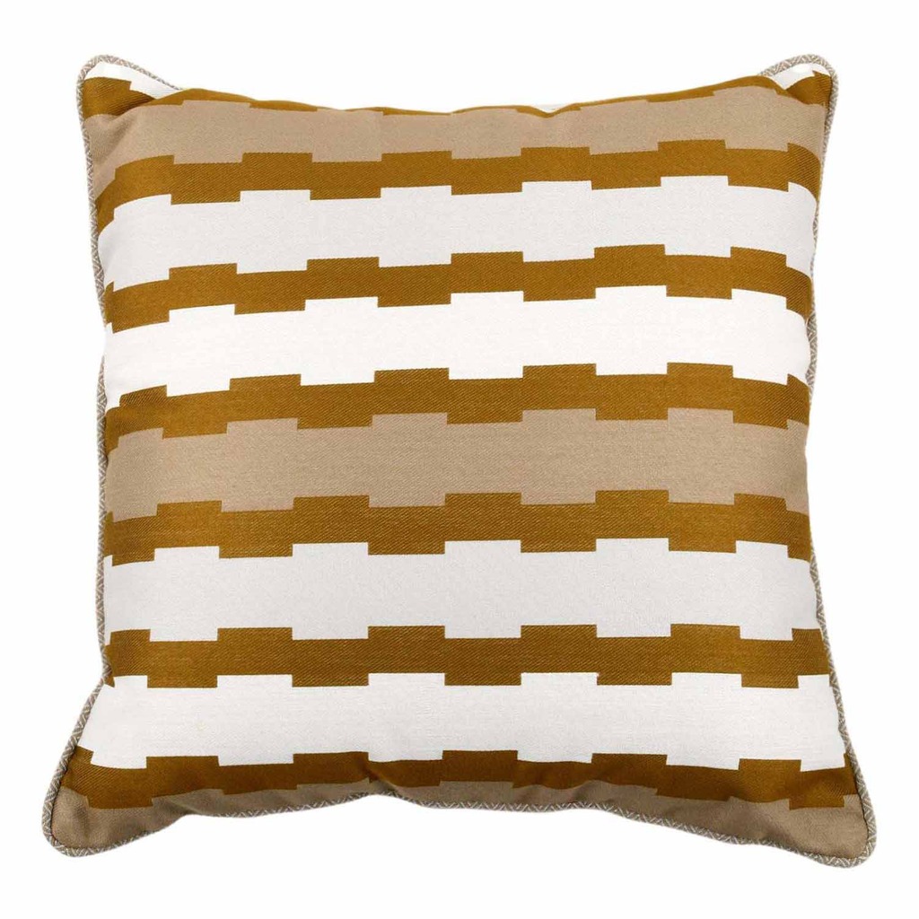 Luxurious cushion square Carrè in multicolor/pattern fabric