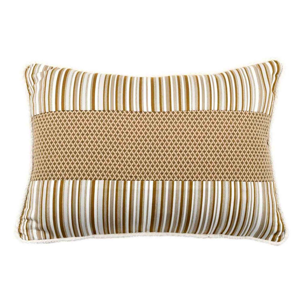 Luxurious cushion rectangular Maxielle in multicolor/pattern fabric