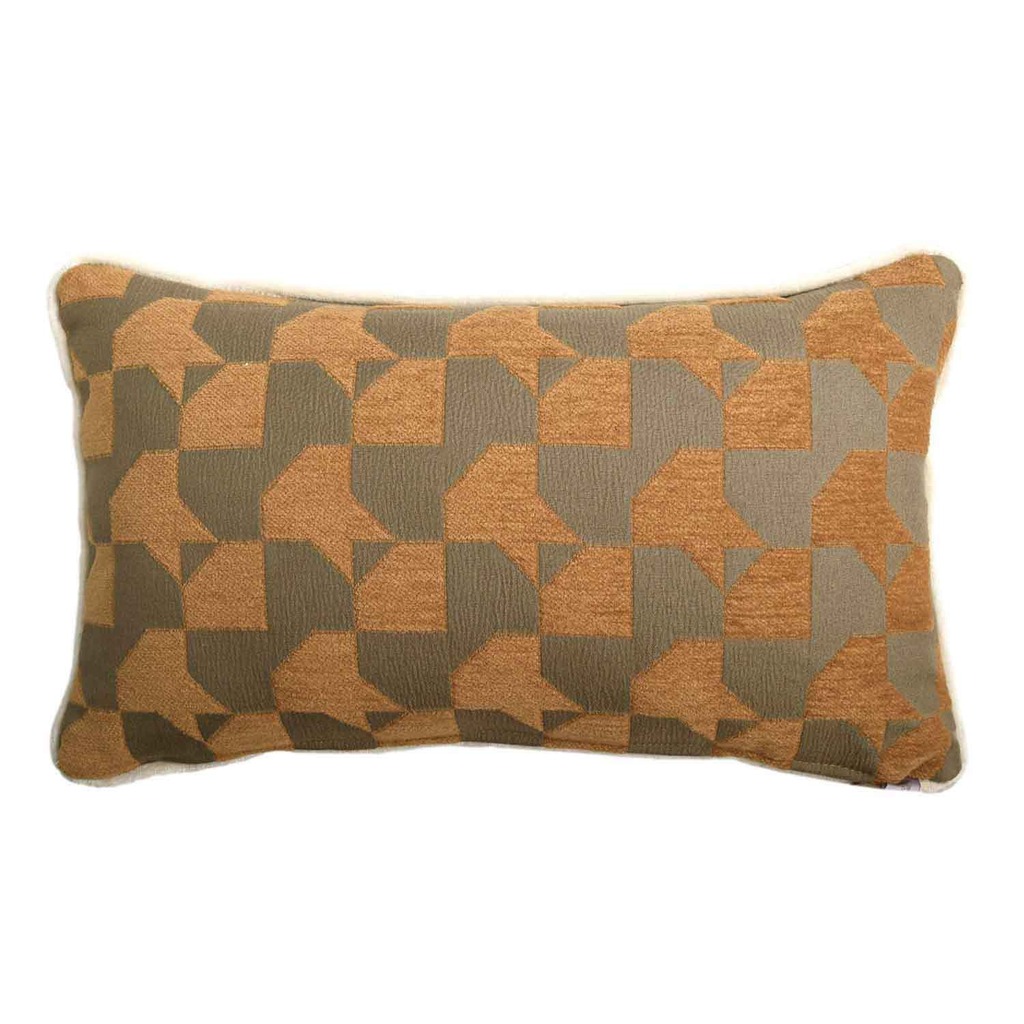 Luxurious cushion rectangular Longue in geometric fabric