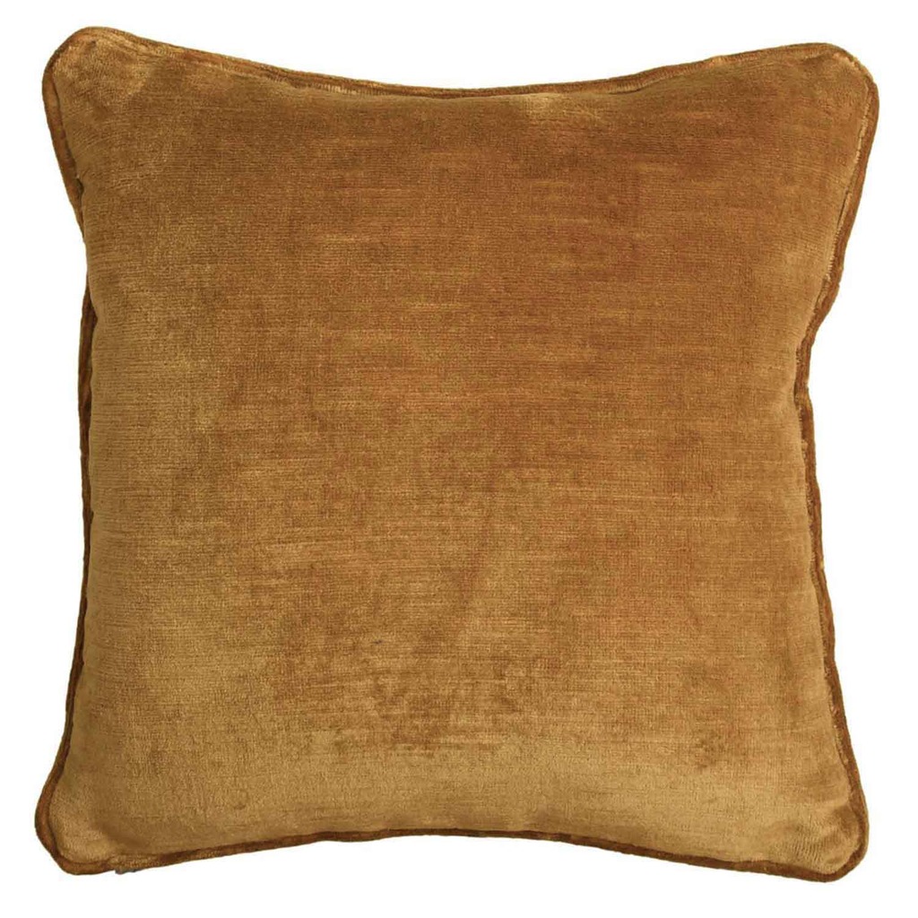 Luxurious cushion square Carrè in solid color velvet